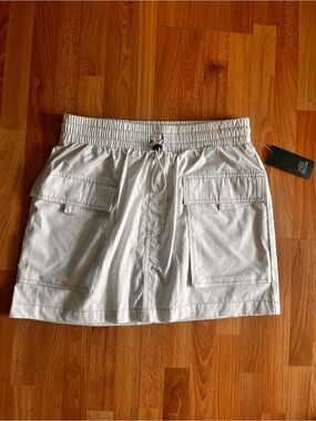 wild fable White Cargo Drawstring Mini Skirt